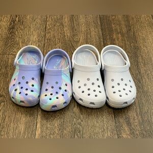 CROCS Kids Pastel and White Clogs